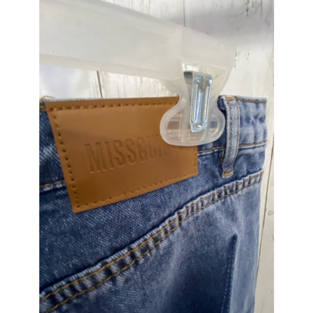 NWT Missguided Riot Mom Jeans Tall Shadow Pocket High Waist Size 10 Blue - Picture 4 of 9